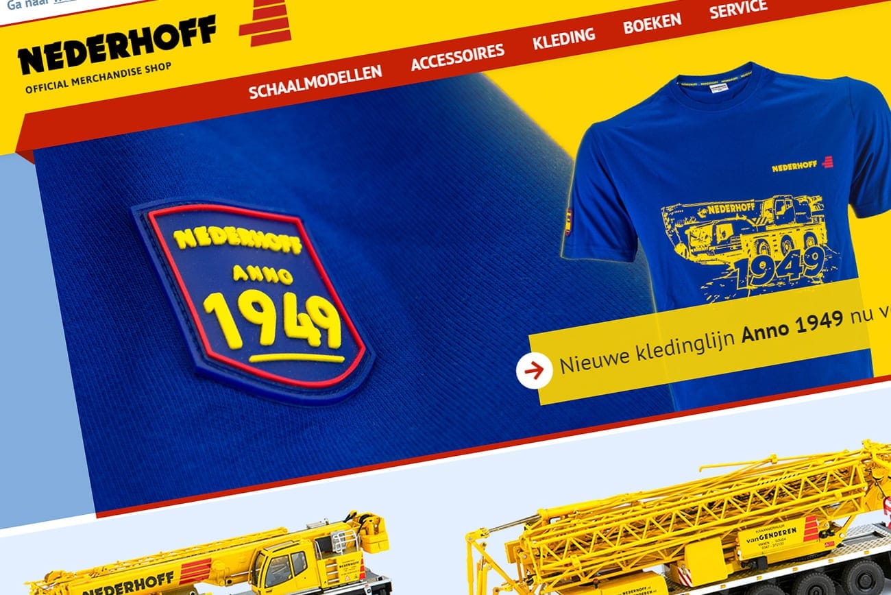 Overzicht van de fanshop