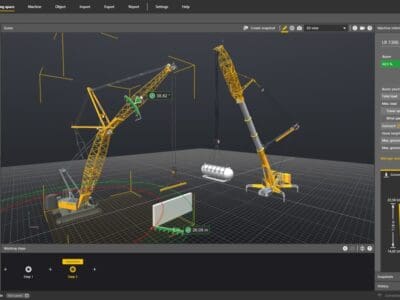 Technische tekening van hijswerkzaamheden